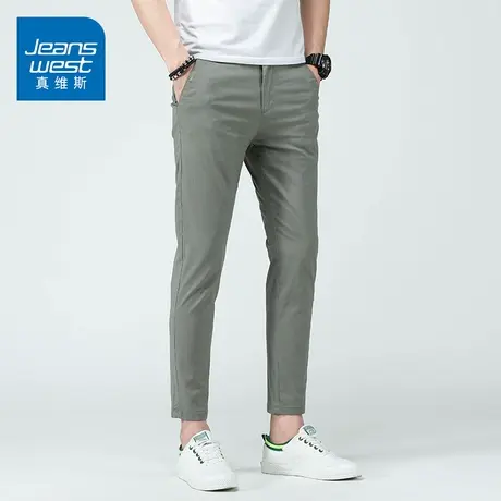 KZ真维斯春季薄款九分休闲裤男士冰丝上班工作西裤西装男裤子春秋商品大图