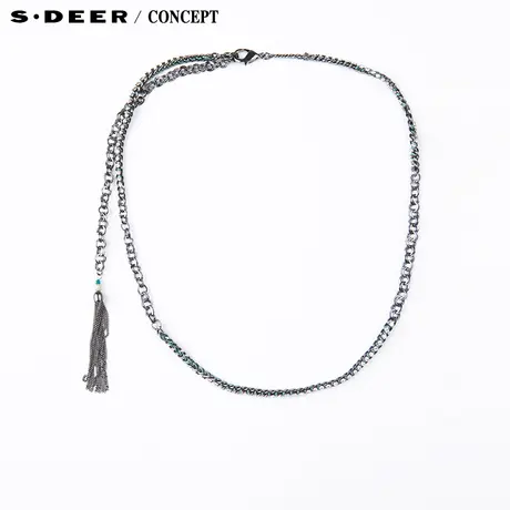 【新品】sdeer圣迪奥专柜正品女装金属质感编织腰带S15484387图片