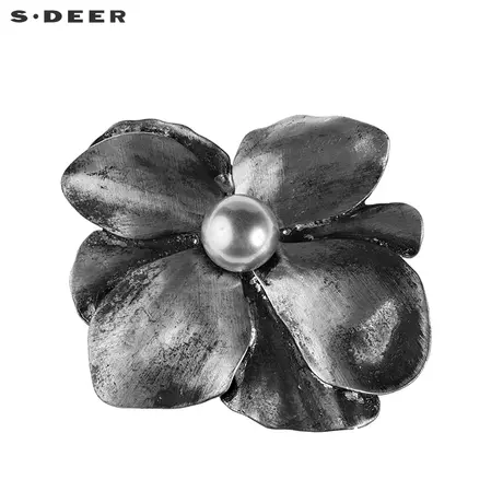 sdeer圣迪奥2020冬季新品女装复古简约层次花卉胸针S20484336图片