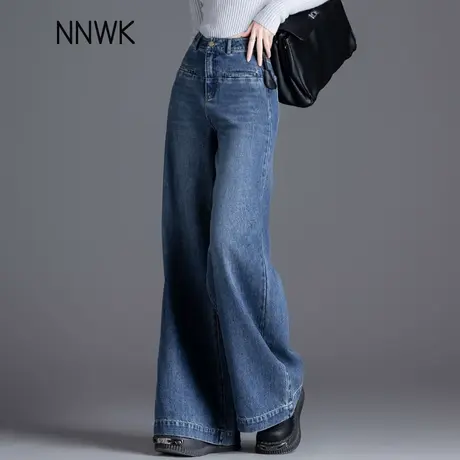 宽松显瘦高腰直筒裤子女2025春秋季新款爆款阔腿裤高品质牛仔裤女图片