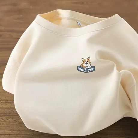 KMV真维斯纯棉短袖男夏季t恤衫2025新款美式大学生穿搭情侣装上衣图片