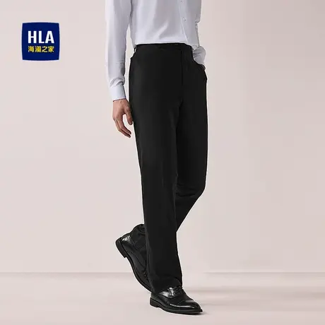 HLA/海澜之家时尚西裤2025春夏新款休闲挺阔花色腰里裤子男图片