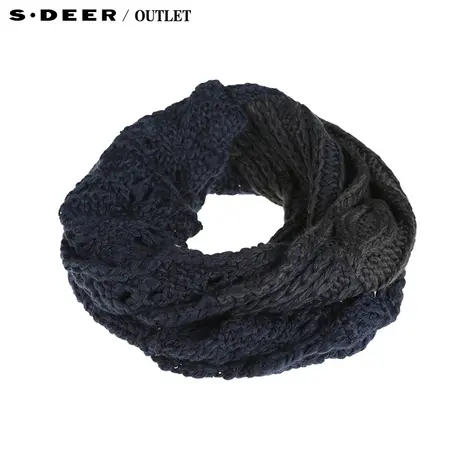 【新品】sdeer圣迪奥专柜正品女冬装镂空钩花针织围脖S14483783图片
