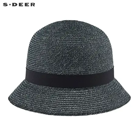 sdeer圣迪奥女装2022夏装新品时尚蝴蝶结复古草帽遮阳帽S22283617图片