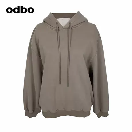 odbo/欧迪比欧时尚精品时装秋冬新款连帽卫衣上衣纯色无图无印花图片