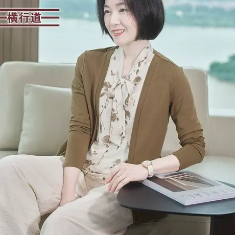 假两件碎花长袖衬衫法式复古上衣系带春季新款女装打底衫T恤图片