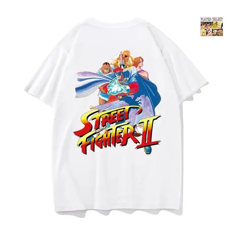秀洛街头霸王2街霸街头快打游戏周边T恤男半袖夏季上衣服纯棉短袖商品大图