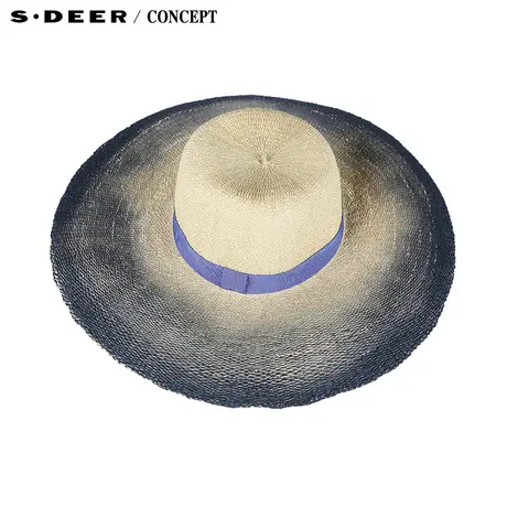 【新品】sdeer圣迪奥专柜正品女装设计感撞色晕染草帽S14283660图片