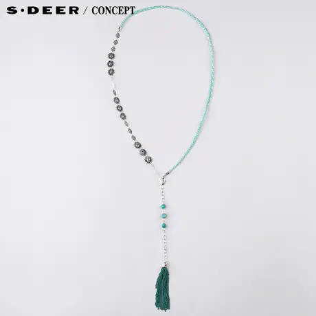【新品】sdeer圣迪奥专柜正品女装清新彩线编织腰链S152843E6图片