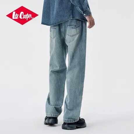 Lee Cooper/李库珀 阔腿牛仔裤男士25夏季新款复古水洗宽松休闲裤图片