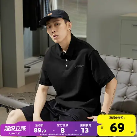 唐狮2025夏季新款polo衫男士短袖翻领t恤商务休闲男装上衣打底潮商品大图