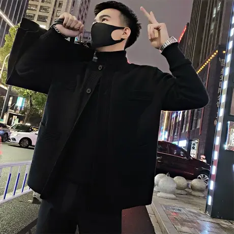 秋冬爆款毛衣开衫小众简约高级感网红潮流休闲潮牌日系针织衫外套商品大图