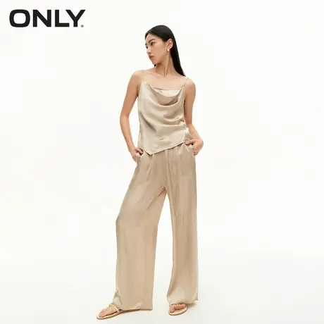 ONLY奥莱夏季时尚简约吊带高腰长款休闲裤套装女图片