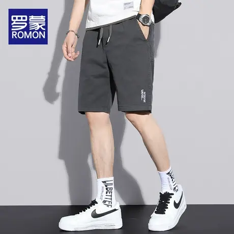 罗蒙男士休闲短裤夏薄款宽松透气男裤2025新款时尚五分裤中裤男款图片