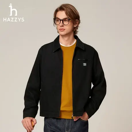 【底特律牛仔夹克】Hazzys哈吉斯秋季时尚复古翻领外套棉质上衣男图片