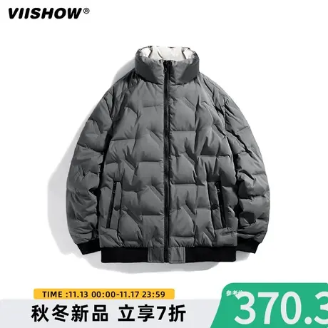 VIISHOW羽绒服男士冬季加厚白鸭绒羽绒衣设计感小众大码宽松外套图片