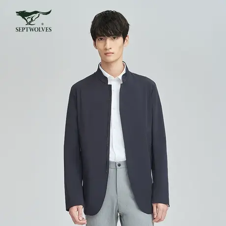 [商场同款]七匹狼立领夹克衫男士2025年秋季新款弹力商务休闲外套商品大图