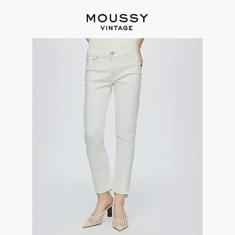 MOUSSY VINTAGE 2025夏季新品低腰白色修身牛仔裤女540GSC12-2150商品大图