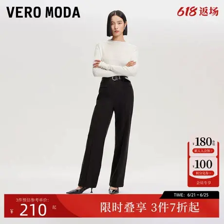 Vero Moda休闲裤女24冬季新款中腰直筒简约优雅通勤时尚324426003商品大图