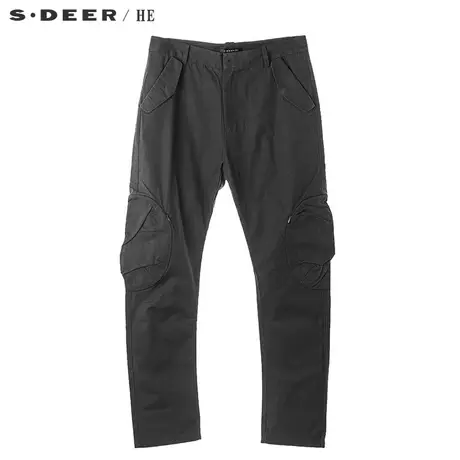 sdeerhe圣迪奥时尚个性夸张贴袋设计袋盖装饰潮感长裤H16170832图片