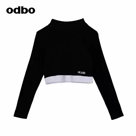 odbo/欧迪比欧时尚女装双面德绒秋冬新款休闲上衣高级感反光印花商品大图