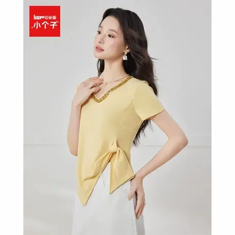 IEF/爱依服上衣2025夏季新款通勤韩版温柔小女人气质精致高级T恤图片
