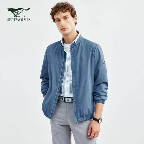 七匹狼男士立领夹克2025年春秋新款轻薄款运动休闲防晒外套易打理商品大图