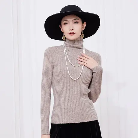 希区瑞普春秋法式复古高级感套头针织打底羊毛衫高领图片