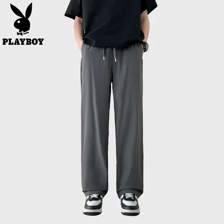 【瞬间凉感】花花公子冰丝防晒休闲裤直筒阔腿速干运动裤宽松长裤图片