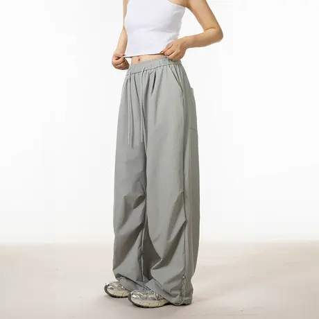 潮牌美式伞兵裤女夏季工装裤复古欧美宽松运动长裤阔腿裤休闲子潮商品大图