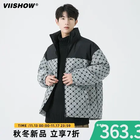 VIISHOW轻薄羽绒服男士冬季加厚保暖90白鸭绒青少年拼接潮牌外套图片