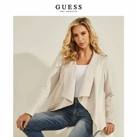 GUESS女不规则开襟潮流新派短外套-W1YL0AWE0L0商品大图