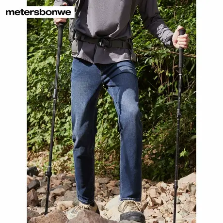 美特斯邦威男装春夏新款百搭后袋绣线时尚潮流高街小脚男士牛仔裤图片