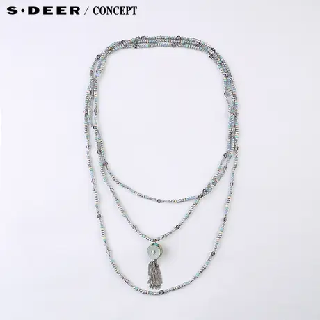 【新品】sdeer圣迪奥专柜正品明亮彩色串珠层次项链S15484383图片