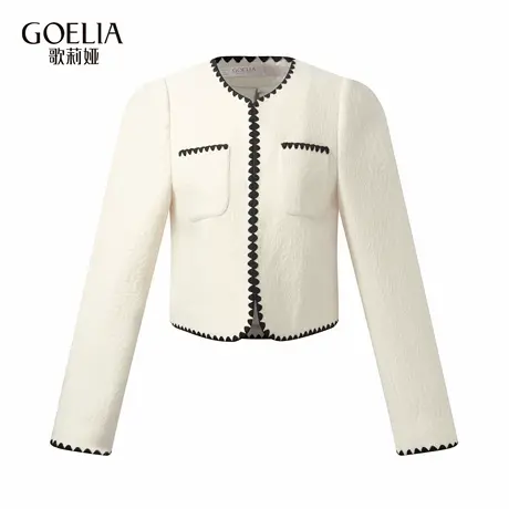 歌莉娅秋季新品全羊毛针织圈圈呢外套1E9R6E780商品大图