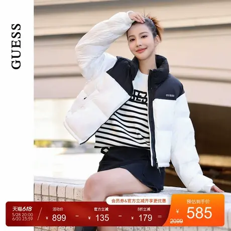 GUESS女士潮流撞色韩系空气感羽绒服-Q4PL11W55R0商品大图