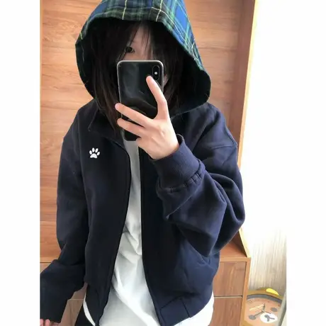 ins超火连帽开衫卫衣女早春秋宽松韩版百搭薄款休闲上衣外套潮牌图片