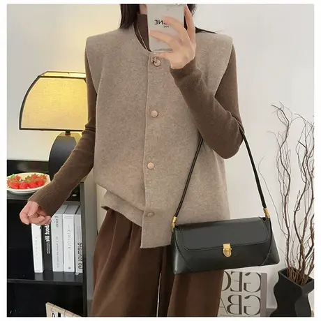 春装女士开衫毛衣针织马甲女时髦洋气今年流行爆款背心马夹叠穿商品大图