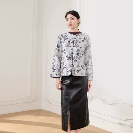 【希区瑞普】新中式改良浮雕知性复古气质短外套上衣商品大图