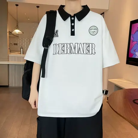 青少年短袖t恤男孩12-15岁初中学生潮流帅气POLO衫13大童夏装上衣商品大图