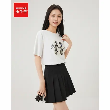 IEF/爱依服短袖2025夏季新款韩版时尚小众猫咪印花通勤百搭T恤图片