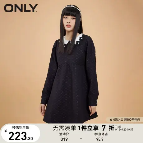 ONLY奥莱夏季时尚百搭娃娃领短款长袖连衣裙女图片