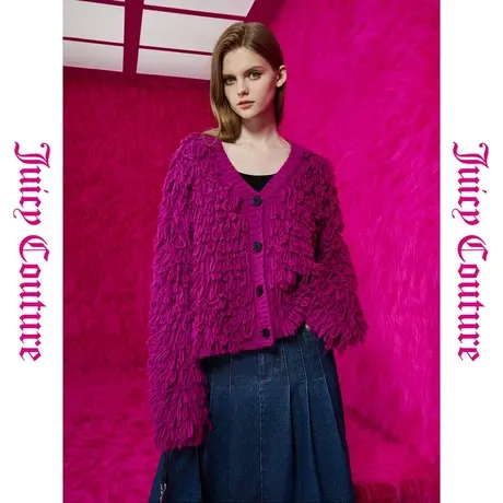 Juicy Couture橘滋春夏新款穿搭女装上衣紫色时尚气质短外套女商品大图