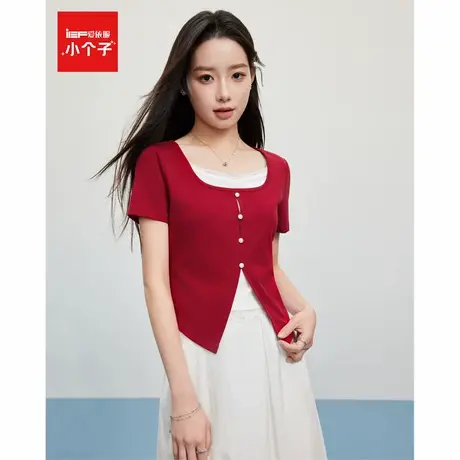 IEF/爱依服2025春夏新款韩版纯欲风时尚小众设计感通勤百搭上衣图片