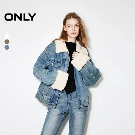 ONLY奥莱夏季复古纯棉落肩牛仔棉服外套女商品大图