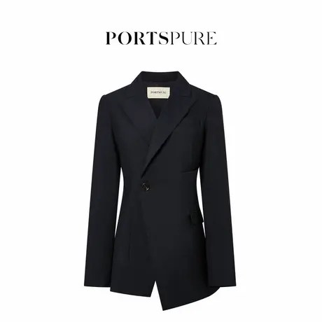 宝姿PORTSPURE女装2025夏季新品高智通勤解构收腰不对称西装外套商品大图