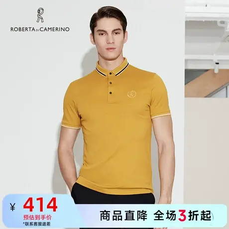 ROBERTA诺贝达夏季新品男装潮流休闲潮流圆领短袖T恤polo衫多色商品大图