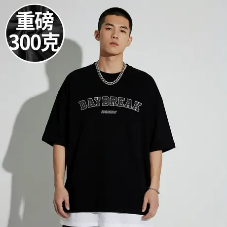 【200-300斤大码男装】美式潮牌复古纯棉宽松短袖T恤胖子半袖潮流图片