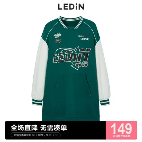 乐町棒球服连衣裙复古秋季韩系学院风裙子C1FAC4201商品大图