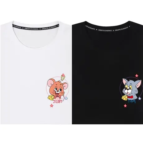 秀洛猫和老鼠周边衣服情侣装不一般的情侣短袖T恤男女半袖纯棉商品大图